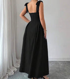 Black Tie Shoulder Dress