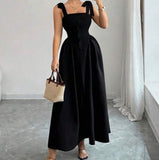 Black Tie Shoulder Dress