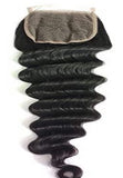 Brazilian 4x4 lace closure deep loose wave