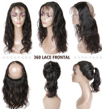 Peruvian body wave 360 lace frontal closure